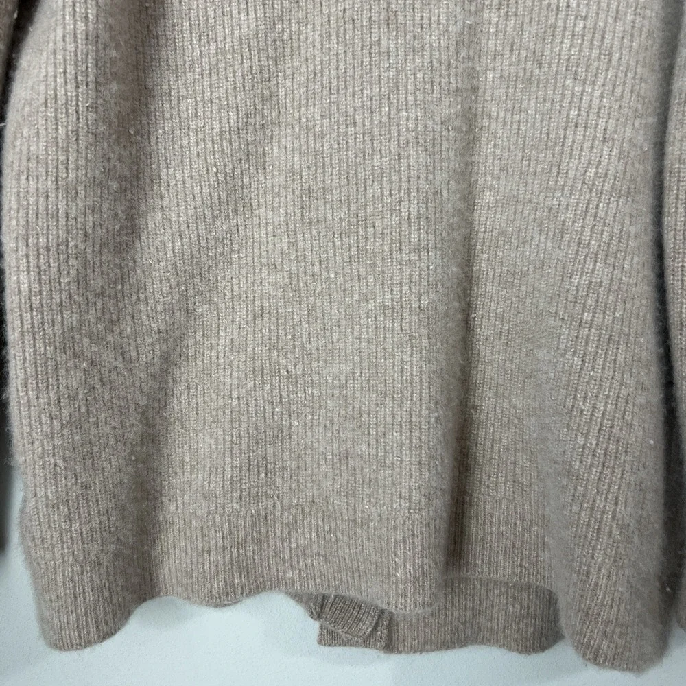 Quince Sweater Women's M Mongolian Cashmere 2.0 Oversized Boyfriend Cardigan Tan